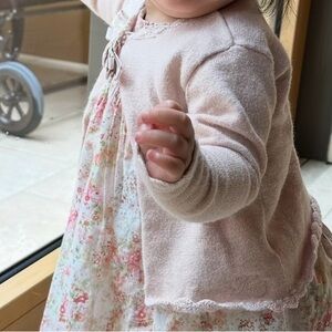 Tartine et Chocolat Elegant Pink Kids Cardigan